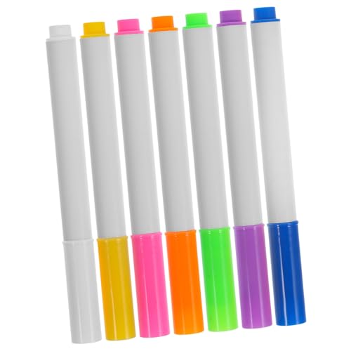 DIYEAH 7 Stück löschbarer Textmarker Federmäppchen Whiteboard Praktische trocken abwischbare Marker Trockenlöschmarker für den Haushalt löschbare Markierungen Plastik von DIYEAH