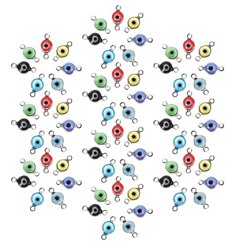 DIYEAH 70 Stück Evil Eye Verbinder Charm - Edelstahl Runde Evil Eye Emaille Glieder Linking Charm Linking Anhänger Schmuckglieder zur Schmuckherstellung DIYEAH 70 Stück Evil Eye Verbinder Charm - Edelstahl Runde Evil Eye Emaille Glieder Linking Charm Linking Anhänger Schmuckglieder zur Schmuckherstellung von DIYEAH
