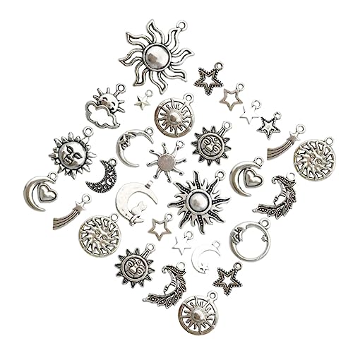DIYEAH 70 Stück Mond und Stern Anhänger Zinklegierung für Diy Schmuckherstellung Bastelzubehör für Armbänder und Schlüsselanhänger DIYEAH 70 Stück Mond und Stern Anhänger Zinklegierung für Diy Schmuckherstellung Bastelzubehör für Armbänder und Schlüsselanhänger von DIYEAH
