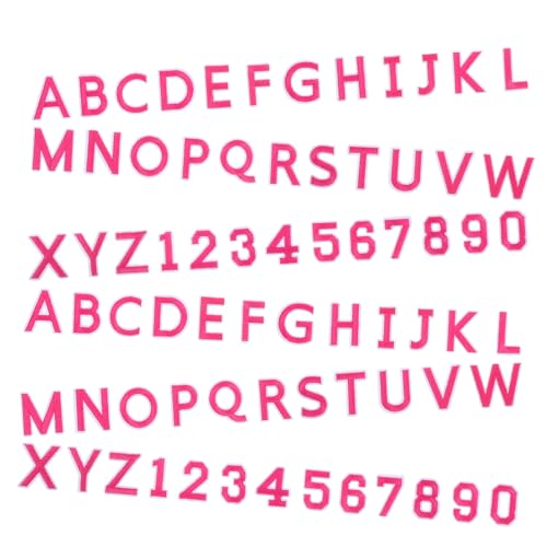 DIYEAH 72 Stück Teiliges Buchstaben und Zahlen Bestickte Polyester Alphabet Patches Einfache Anwendung für DIY Jeans Taschen Hüte Kleidung und Kreative Nähprojekte von DIYEAH