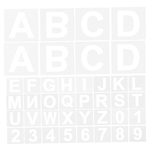 DIYEAH 72 Stück Teiliges Wiederverwendbares Kunststoff Alphabet und Zahlen Schablonen Leicht Langlebig Einfache Ausrichtung für Wandmalerei und DIY Kunstprojekte DIYEAH 72 Stück Teiliges Wiederverwendbares Kunststoff Alphabet und Zahlen Schablonen Leicht Langlebig Einfache Ausrichtung für Wandmalerei und DIY Kunstprojekte von DIYEAH