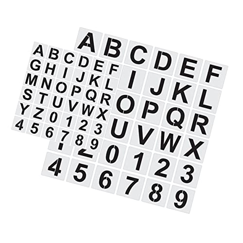 DIYEAH 72-teiliges Zahlenschablonen-Set mit Buchstabenschablonen Malschablonen Alphabet-schablonen Bastelset DIYEAH 72-teiliges Zahlenschablonen-Set mit Buchstabenschablonen Malschablonen Alphabet-schablonen Bastelset von DIYEAH