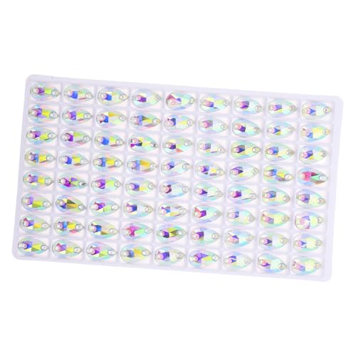 DIYEAH 72Stücke Edelsteine Tropfenform Flache Rückseite Doppelloch für Kleidung Schuhe Hüte Taschen Funkelnde Schmucksteine für DIY Dekorationen DIYEAH 72Stücke Edelsteine Tropfenform Flache Rückseite Doppelloch für Kleidung Schuhe Hüte Taschen Funkelnde Schmucksteine für DIY Dekorationen von DIYEAH