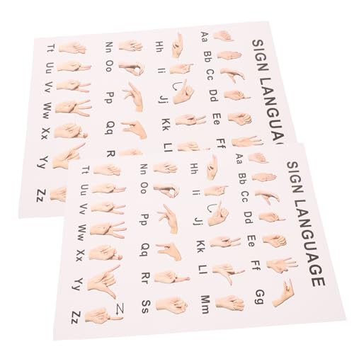 DIYEAH Gesten-sprachlern-poster Wandkunst Alphabet-wandtafel Für Jungen Und Mädchen von DIYEAH