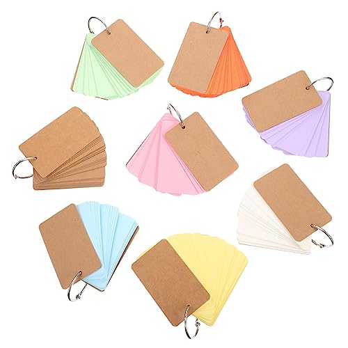 DIYEAH 8 Notizen Zum Eisenring Notizkarten Mit Ringbindern Karteikartenring Pads Bindemittel Leerzeichen Gruß Notizbuch Leere Karteikarten Leere Karten Flashcard Speicherkarten Papierstau von DIYEAH