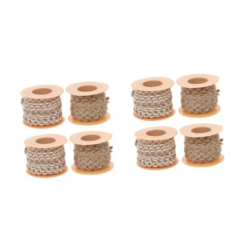 DIYEAH 8 Rollen Geflochtenes Naturfaserband Langlebiges Diy Bastelband für Geschenkverpackung Bekleidungsdekoration und Handarbeitsprojekte pro Zweifarbig und Naturfarben von DIYEAH