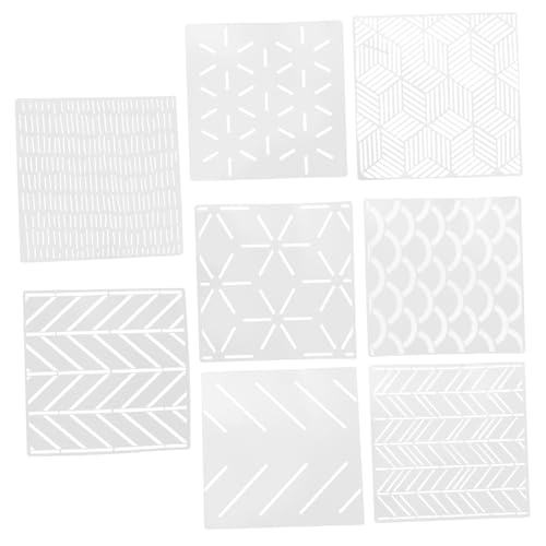 DIYEAH 8 Stück Geometrische Wandvorlage Geometrie Vorlagen Geometrische Schablone Große Buchstabenschablonen Kunst Schablonen Benutzerdefinierte Schablonen Einfach Wände Umweltschutz Weiß von DIYEAH