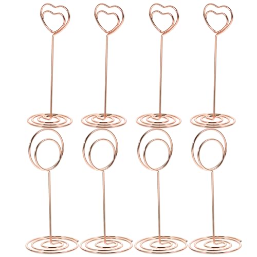 DIYEAH 8 Stück Mini Tischkartenhalter für Hochzeiten Roségoldene Platzkartenständer aus Draht für Fotos und Notizen für Feiern und Besondere Anlässe DIYEAH 8 Stück Mini Tischkartenhalter für Hochzeiten Roségoldene Platzkartenständer aus Draht für Fotos und Notizen für Feiern und Besondere Anlässe von DIYEAH