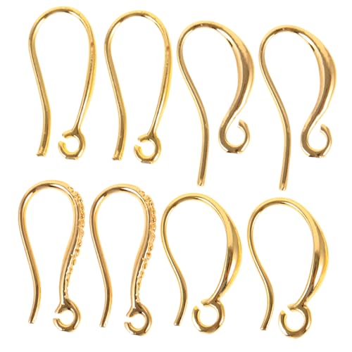 DIYEAH 8 Stück Ohrhaken -Ohrringzubehör Ohrringe Post Haken für Ohrhaken mehrere ohrring anhänger ohrring gold schmuck einfache Ohrringteile metallbeschichteter Ohrhaken Legierung Golden DIYEAH 8 Stück Ohrhaken -Ohrringzubehör Ohrringe Post Haken für Ohrhaken mehrere ohrring anhänger ohrring gold schmuck einfache Ohrringteile metallbeschichteter Ohrhaken Legierung Golden von DIYEAH