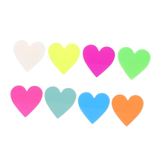 DIYEAH 8 Stück Teiliges Herzform Notizblock Bunte Selbstklebende Memo Pads für Schule Büro Zuhause Praktische Haftnotizen für Kreative Ideen und To Do Listen von DIYEAH