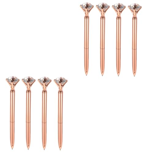 DIYEAH 8 Stück Teiliges Metall Kugelschreiber mit Großem Diamantkopf Glattes Schreiben Ergonomisches Design Langlebig und Stilvoll für Büro Schule und Zuhause von DIYEAH