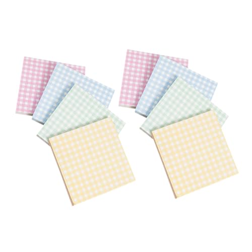 DIYEAH 8 Stück Teiliges Tearable Sticky Memo Pad Gitter Haftnotizen Süße Schreibblöcke für Schule Büro und Partys für Schnelle Notizen und Erinnerungen Zuverlässige Haftung von DIYEAH