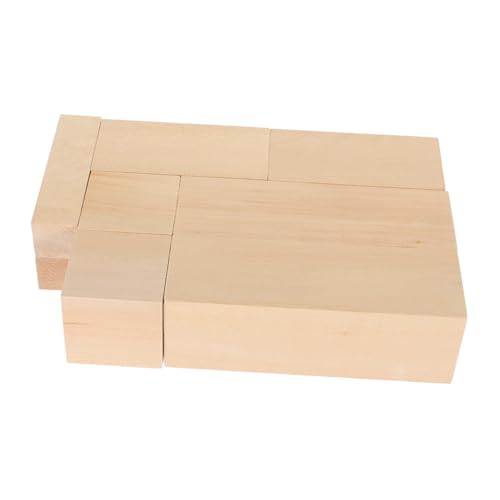 DIYEAH 8 Stück Teiliges Unbehandelter Holzschnitzblöcke Lindenholz für Anfänger im Holzschnitzen Diy Bastelprojekte und Gestaltungsmöglichkeiten von DIYEAH
