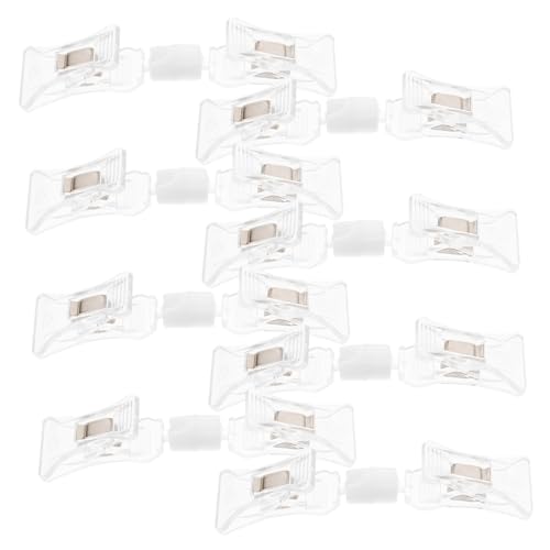DIYEAH 8 Stück Werbeclip Warenschildclip Aus Kunststoff Lebensmitteletiketthalter T-shirt-ausstellungsstand Für Verkäufer Befestigungsclip Für Präsentationsständer Metall Transparent von DIYEAH