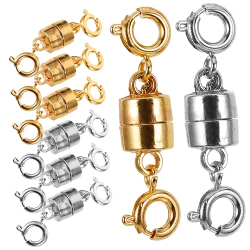 DIYEAH 8 Stück magnetischer Halskettenverschluss kleiner Verschluss Halskettenverschlüsse für die Schmuckherstellung Verschlüsse für Schmuck Magnetschnallen für Halsketten Legierung von DIYEAH