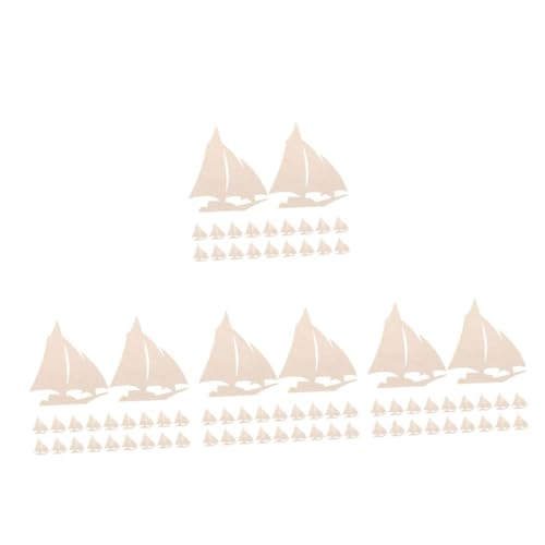 DIYEAH 80 Stck. Teiliges Unvollendete Holzscheiben Segelboote Nautische Diy Holzhandwerke Einfache Verarbeitung Blanko Holzanhänger für Sommer und Ozeanparty Dekoration von DIYEAH