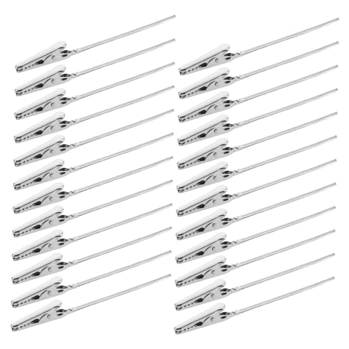 DIYEAH 80 Stück Memo Clip Halter aus Stahl mit Starkem Alligator-klammer Mechanismus Vielseitiger Kartenhalter für Notizen Fotos Tischkarten Langlebig für Büro Zuhause und Outdoor von DIYEAH