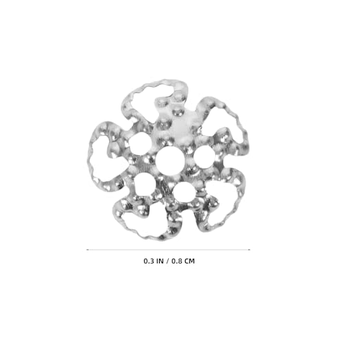 DIYEAH 800 Stück Spacer-Perlenkappen: Vintage-Blumen-Perlenkappen – 8 mm hohle Schmuckteile für Armbänder, Halsketten, Ohrringe, Schmuckherstellung von DIYEAH