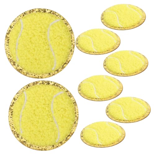 DIYEAH Chenille-aufnäher Zum Aufkleben Tennis 8 Stück Bestickte Patch-applikationen für Sportmützen-zubehör von DIYEAH