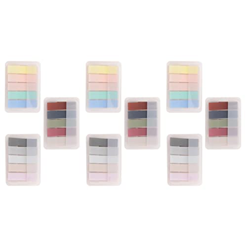 DIYEAH 9 Sätze Bunte Index Tabs Multifunktionale Haftnotizen Selbstklebende Page Marker für Bücher Notizen und Studienunterlagen Vintage und Pastellfarben von DIYEAH