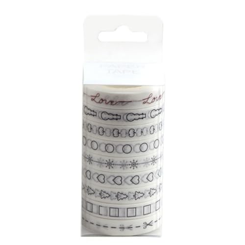 DIYEAH 9 Stück Washi Tape Diy Dekoratives Klebeband für Scrapbooking Journals und Bastelprojekte Hochwertiges Papier Einfach Abziehbar kein Rückstand von DIYEAH