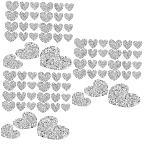 DIYEAH 90 Stck. Herzförmige Strass Patches Silber Glitzernd Verschiedene Selbstklebend Dekorativ Für Kleidung Hüte Jeans Taschen Reparatur DIYEAH 90 Stck. Herzförmige Strass Patches Silber Glitzernd Verschiedene Selbstklebend Dekorativ Für Kleidung Hüte Jeans Taschen Reparatur von DIYEAH