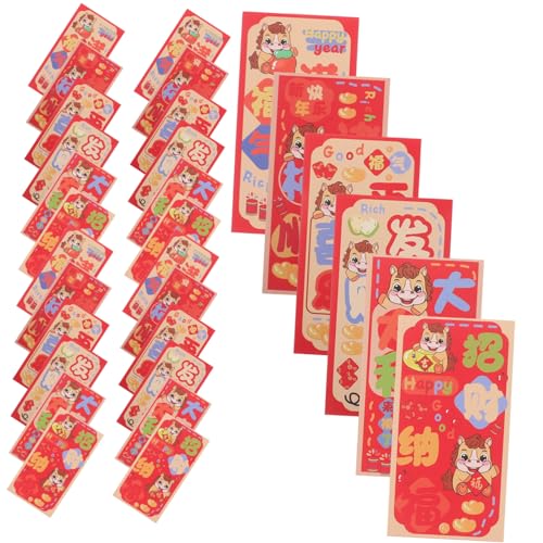 DIYEAH 90 Stück Rote Umschläge Jahr Des Pferdes Kreative Hong Bao Glücksumschläge Frühlingsfest Neujahr Rotpacket Für Hochzeiten Geburtstage Traditioneller Geldbeutel von DIYEAH