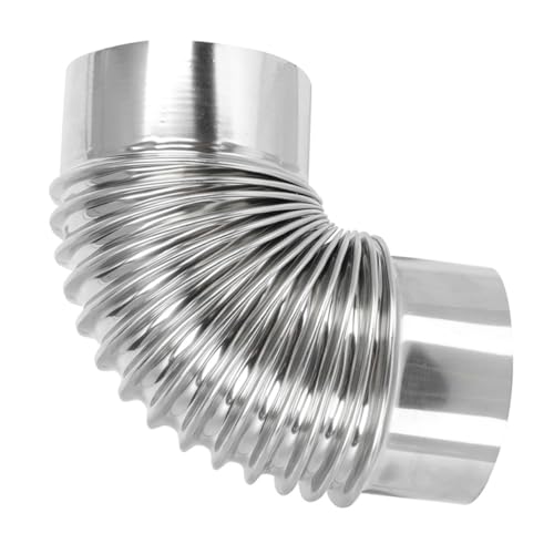 DIYEAH 90Grad Ofenrohr Bogenofenrohr Robust und Rostfrei Installieren für Außenanwendungen Langlebiges Metall Auspuffrohr Vielseitig Einsetzbar von DIYEAH