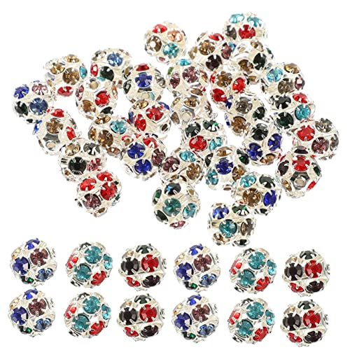 DIYEAH 90Stücke DIY Schmuck Perlen Spacer Perlen mit Strasssteinen für Armbänder und Bastelperlen zum Auffädeln und Gestalten von Schmuck DIYEAH 90Stücke DIY Schmuck Perlen Spacer Perlen mit Strasssteinen für Armbänder und Bastelperlen zum Auffädeln und Gestalten von Schmuck von DIYEAH