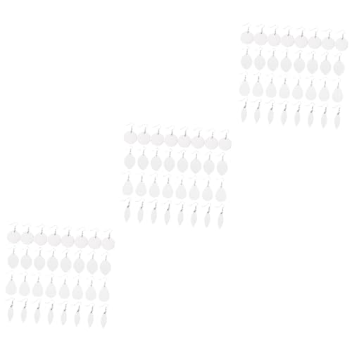 DIYEAH 96 Sätze Teiliges Set Sublimations Ohrring Rohlinge Doppelseitige Blank Anhänger für Wärmeübertragung Langlebige und Dichteplatte Diy Schmuckherstellung für Handwerksliebhaber von DIYEAH