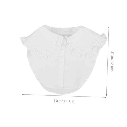 DIYEAH Abnehmbarer Damen Fake Collar aus Baumwolle Eleganter Rundkragen mit Wellenkante Weißer Einsteckkragen Vielseitiger Blusenkragen für Frühling und Herbst Modisches Hemd accessoire DIYEAH Abnehmbarer Damen Fake Collar aus Baumwolle Eleganter Rundkragen mit Wellenkante Weißer Einsteckkragen Vielseitiger Blusenkragen für Frühling und Herbst Modisches Hemd accessoire von DIYEAH