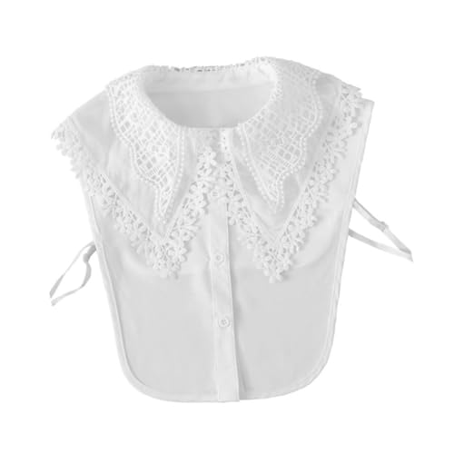DIYEAH Abnehmbarer Damen Spitzenkragen mit Elastischem Band Bluseneinsatz aus Hautfreundlicher Spitze Dekorativer Falscher Kragen Passend für Pullover Jacken Elegant und Fest Fixiert DIYEAH Abnehmbarer Damen Spitzenkragen mit Elastischem Band Bluseneinsatz aus Hautfreundlicher Spitze Dekorativer Falscher Kragen Passend für Pullover Jacken Elegant und Fest Fixiert von DIYEAH
