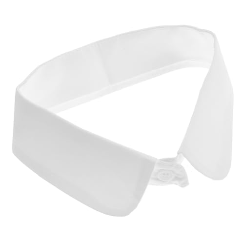 DIYEAH Abnehmbarer Fake Kragen aus Weichem Chiffon Dekorativer Blusenkragen Einsatz Eleganter Weißer Stehkragen Passend für Damen und Herren Vielseitiges Modeaccessoire von DIYEAH
