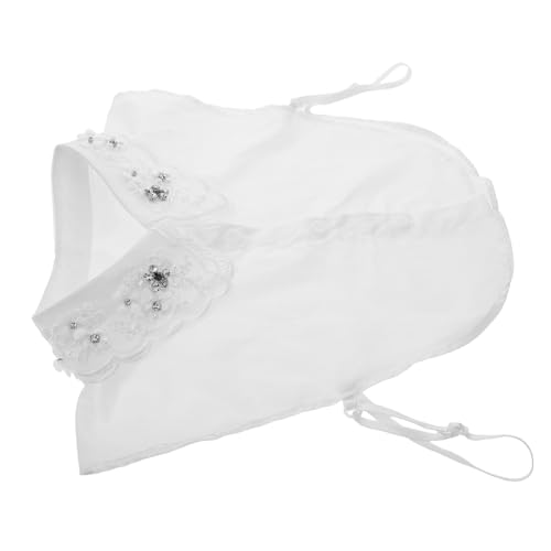 DIYEAH Abnehmbarer Falscher Baumwollkragen Damen Frühling Herbst Atmungsaktiver Blusen einsatz Halb Hemdkragen für Pullover Mäntel Leichte Mehrlagige Dekoration von DIYEAH