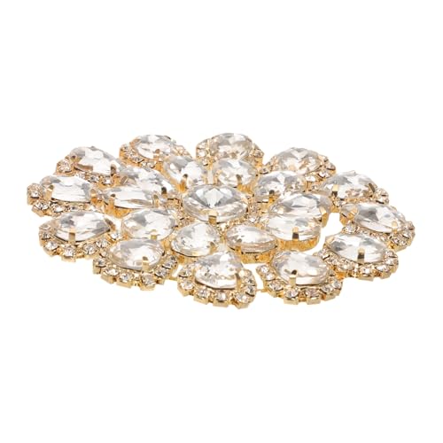 DIYEAH Accessoires Für Bag Diamond Schnalle Blumen-strassperlen-applikation Legierung Strass Blume Schuhe Strass Applikationspatch Aufnähen Brieftasche Charme Kleidung von DIYEAH