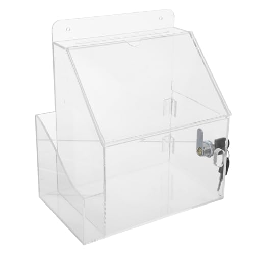 DIYEAH Acryl Spenden und Wahlurne mit Schloss Transparenter Vorschlags und Losbox Multifunktional für Charity Fundraising Abstimmung Büro und Veranstaltungsräume von DIYEAH