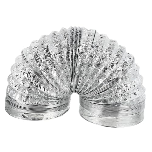 DIYEAH Aluminiumflexrohr Doppelwandige Isolierte Abluftleitung für Küchenabzüge Flexibler Lüftungsschlauch zur Luftzirkulation Hitzebeständig und Praktisch für Verschiedene von DIYEAH