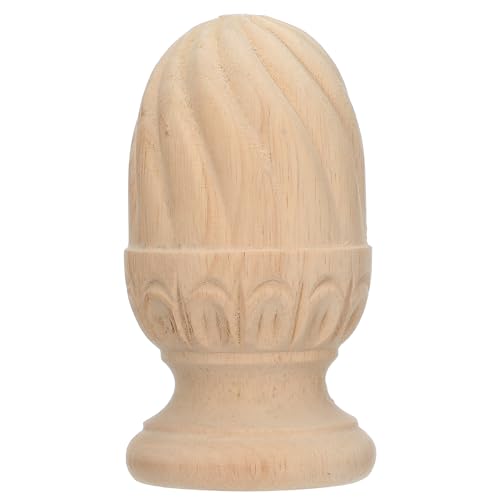 DIYEAH Ananas-Pfostenkappe: Bettpfosten-Endstück – unbehandelter Balusteraufsatz aus Holz – europäische Zaunsäulendekoration – dekorative geschnitzte Spitze für Treppenmöbel DIYEAH Ananas-Pfostenkappe: Bettpfosten-Endstück – unbehandelter Balusteraufsatz aus Holz – europäische Zaunsäulendekoration – dekorative geschnitzte Spitze für Treppenmöbel von DIYEAH
