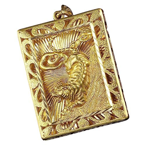 DIYEAH Antiker Messing Tiger Anhänger Zodiac Dekoanhänger zum Aufhängen Handgefertigtes Tiger Craft Schmuckanhänger Langlebig Leicht für DIY Schlüsselanhänger und Schmuckgestaltung von DIYEAH