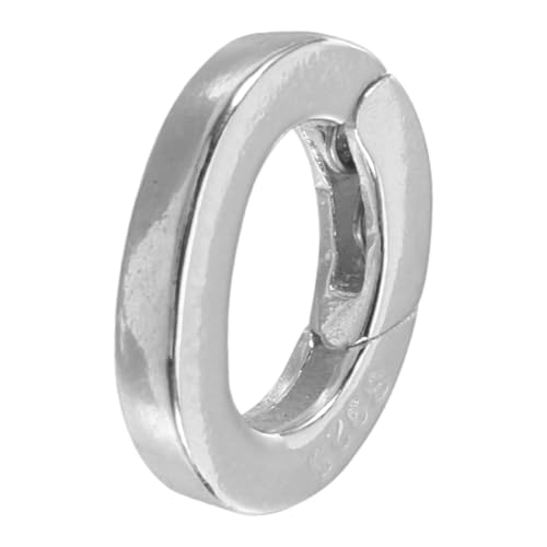 DIYEAH Armband Halskette Schmuck Schnalle Halskettenöse Kettenverkürzer Feder Runder Druckknopf Anhängerverschluss Halskette Anhänger Verschluss Karabiner Halskette Silber- Silver von DIYEAH