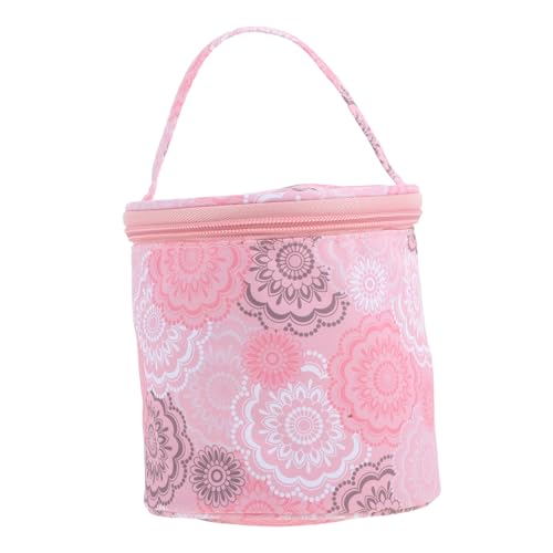 DIYEAH Aufbewahrungstasche Aus Wolle Häkelgarnhalter Häkeltasche Organisator Zur Aufbewahrung Von Garn Gehäkelte Aufbewahrungstasche Häkelgarn-organizer Stricktasche Rosa Polyester von DIYEAH