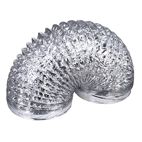 DIYEAH Auspuff Entlüftungsschlauch Küchenzubehör zweilagiger Teleskopkanal flexibler Luftkanal Aluminiumfolie Silver von DIYEAH