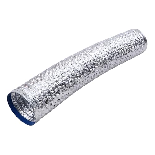 DIYEAH Auspuff Entlüftungsschlauch flexibler Luftkanal Küchenzubehör zweilagiger Teleskopkanal Aluminiumfolie Silver von DIYEAH