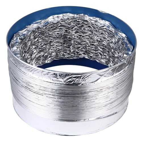 DIYEAH Auspuff flexibler Luftkanal Küchenzubehör zweilagiger Teleskopkanal Trockner-Entlüftungsschlauch Aluminiumfolie Silver von DIYEAH