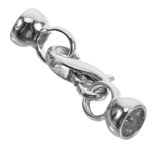 DIYEAH Bell Hummerschnalle Kordelenden Für Die Schmuckherstellung Knebelverschluss Halskettenverschluss Aus Edelstahl Karabinerverschluss Schlüsselbundverschlüsse Herzmagnet Silver Kupfer von DIYEAH