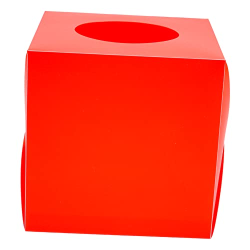 DIYEAH Box Box Tombola-Box Sicher Partyzubehör Tombola-Losbehälter Boxen mit Deckel Klarsichtboxen für Wahlurne unterhaltungsspiele Tombolaboxen für Tickets Tombola liefert Plastik rot von DIYEAH