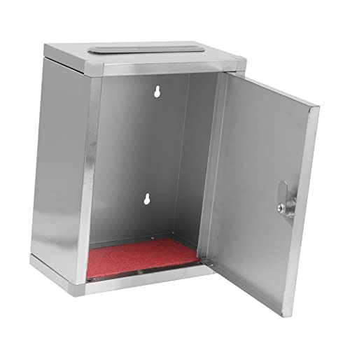 DIYEAH Box Edelstahl Briefkasten Flaggen Set Feste Sicherheitshinweise Servicehalter Sicherheitsangebot Alternative Chromschrank Magnetpapier Außenseite Genehmigt Brief Dokument von DIYEAH