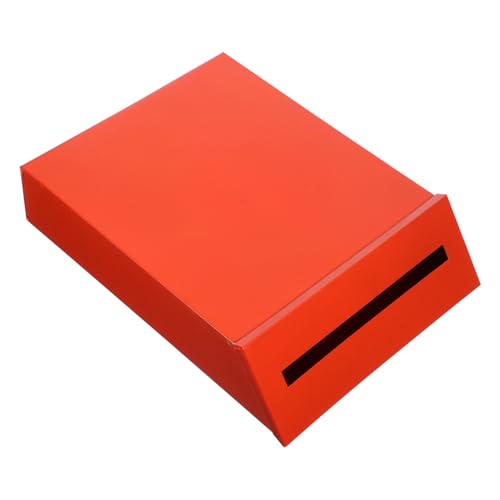 DIYEAH Box Eisen Vintage Wandhalterung Briefkästen Retro Eisen Briefkasten Rustikaler Briefkasten Orange Vintage Briefkasten Wandhalterung von DIYEAH