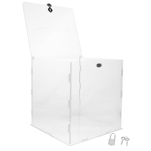 DIYEAH Box Hochzeitskartenbox Geburtstagskarte Geldkarte Hochzeit Brautparty Hochzeitsgast Braut Hochzeitssouvenirs Für Gäste Empfänge Hochzeitsandenken Schlüssel Acryl Weiß von DIYEAH