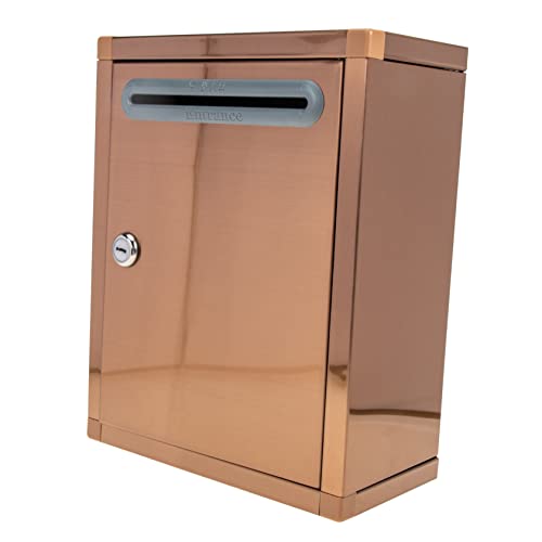 DIYEAH Box Wahlurne Aufbewahrung Bürobedarf Roségold Edelstahl von DIYEAH